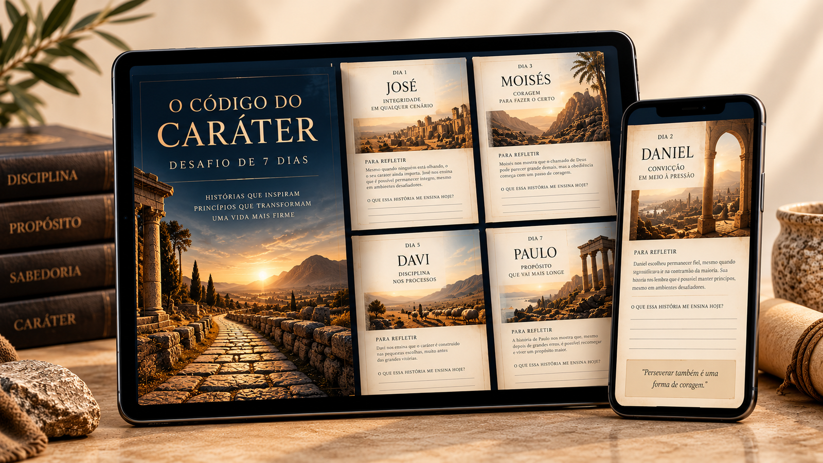 O Código do Caráter no tablet e no celular